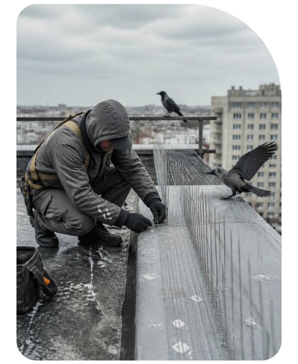 Защита от ворон под ключ в Валуйках по цене от 5323 р. | Сенат-Вли